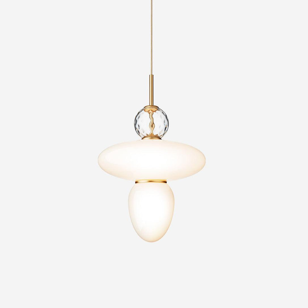 Orbelin Glass and Brass Pendant Lamp