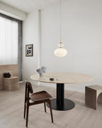Orbelin Glass and Brass Pendant Lamp