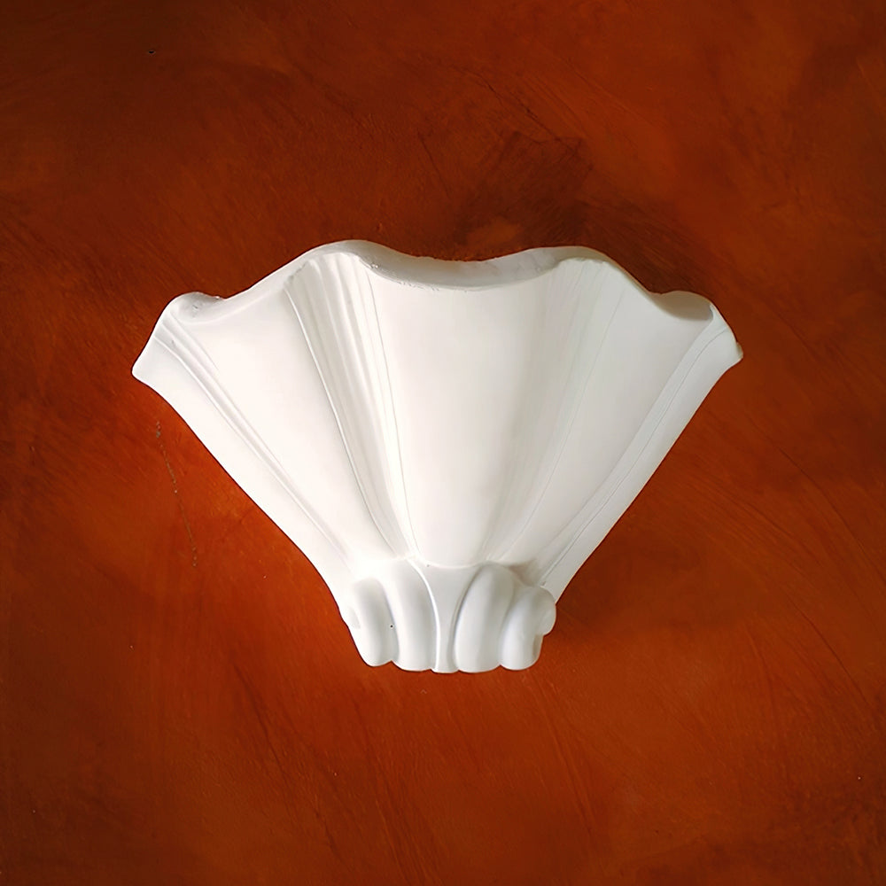 Ysola White Plaster Shell Wall Lamp
