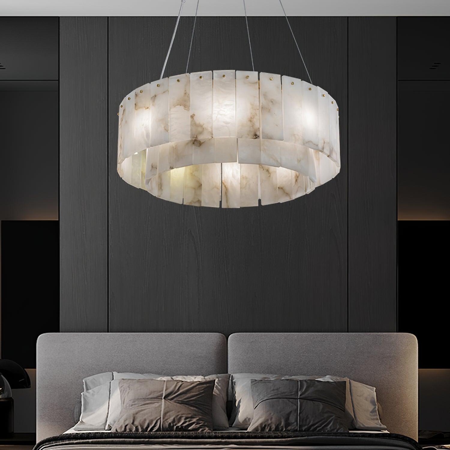 Zelaean Alabaster Round Pendant Light