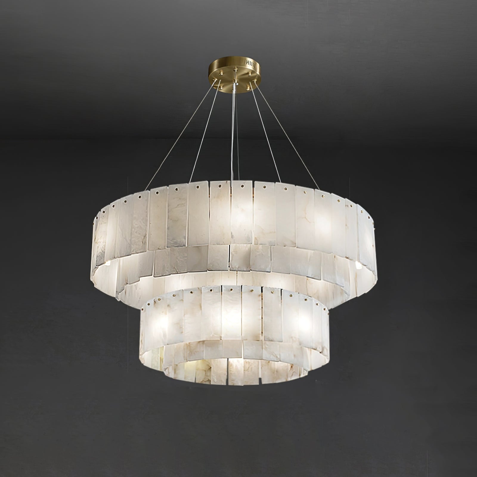 Zelaean Alabaster Round Pendant Light