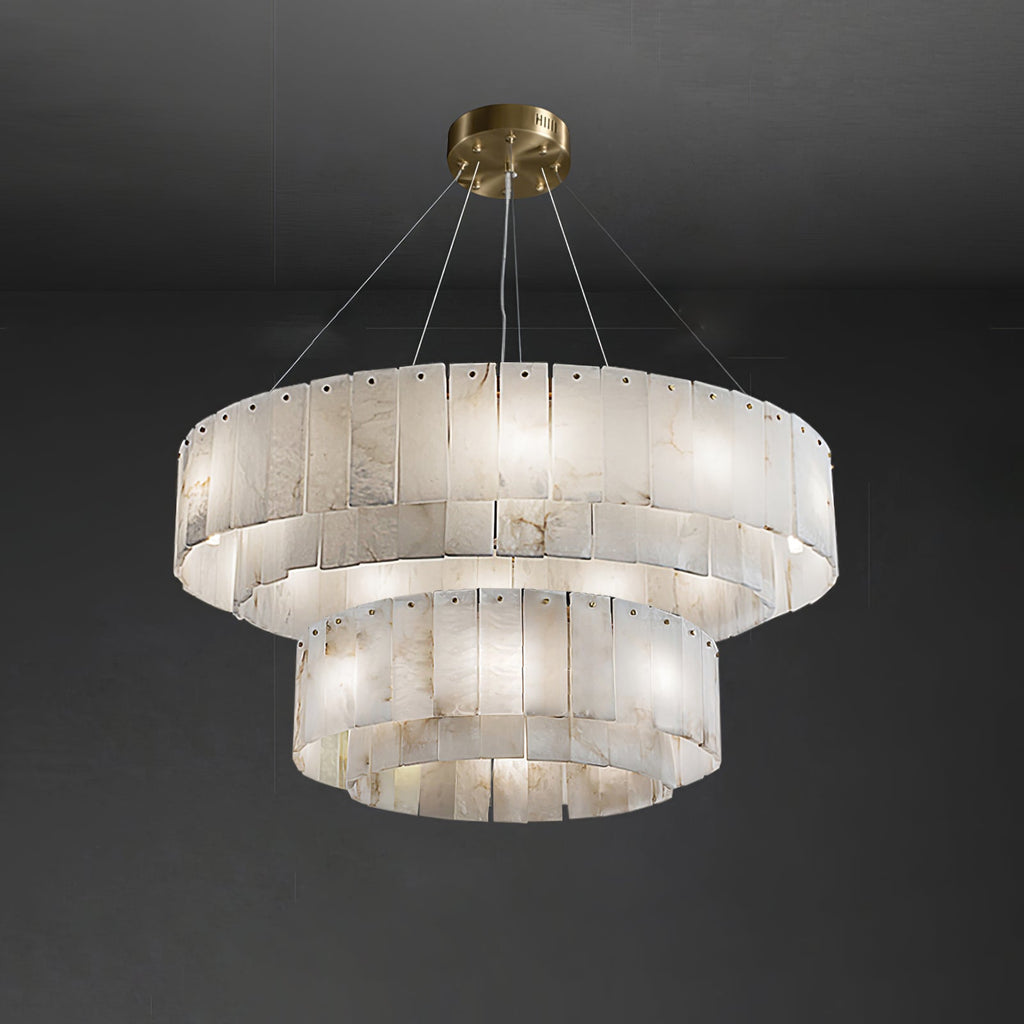 Zelaean Alabaster Round Pendant Light