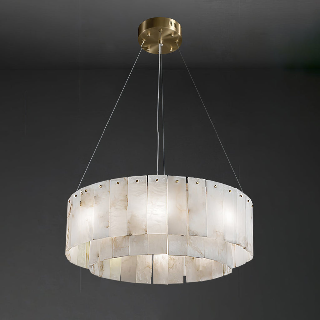 Zelaean Alabaster Round Pendant Light