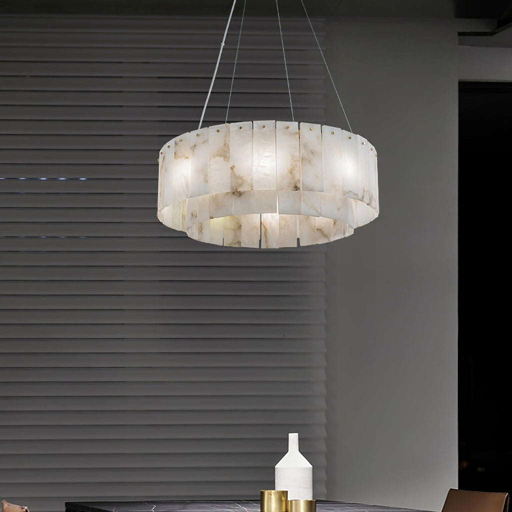 Zelaean Alabaster Round Pendant Light