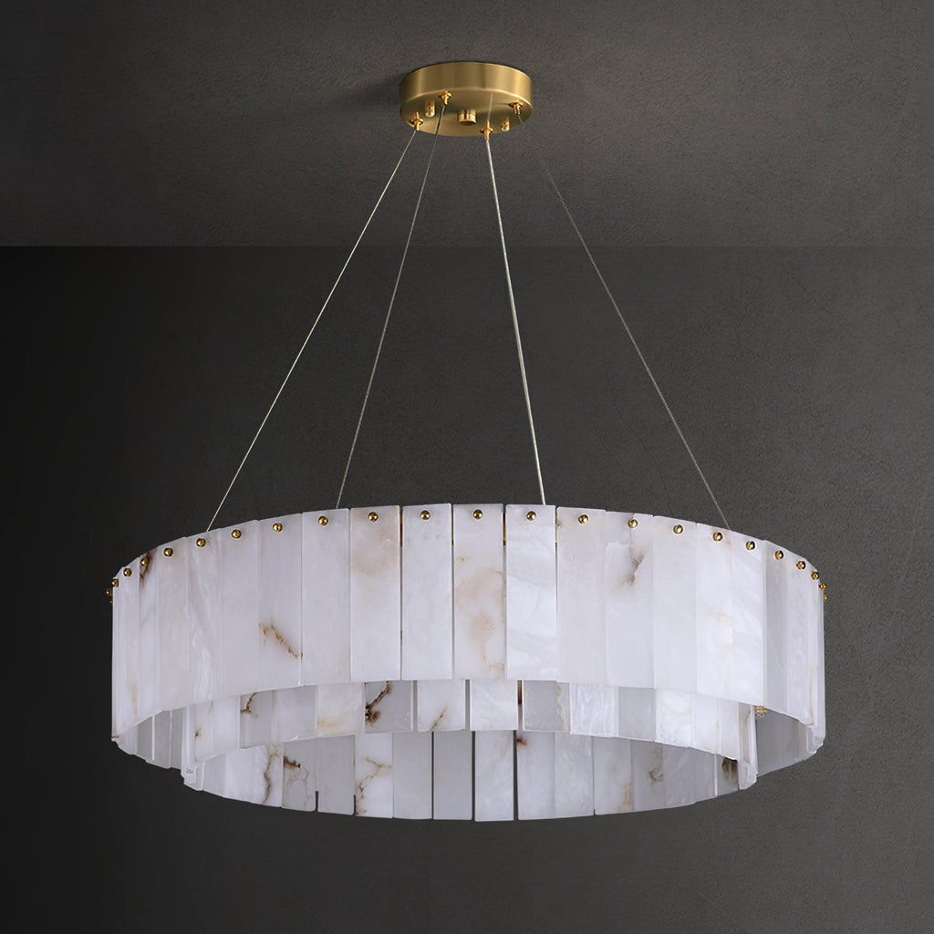 Zelaean Alabaster Round Pendant Light