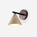 Riita  Wall Lamp  triangular cone-shaped travertine