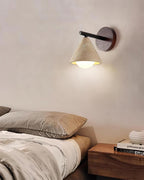 Riita  Wall Lamp  triangular cone-shaped travertine
