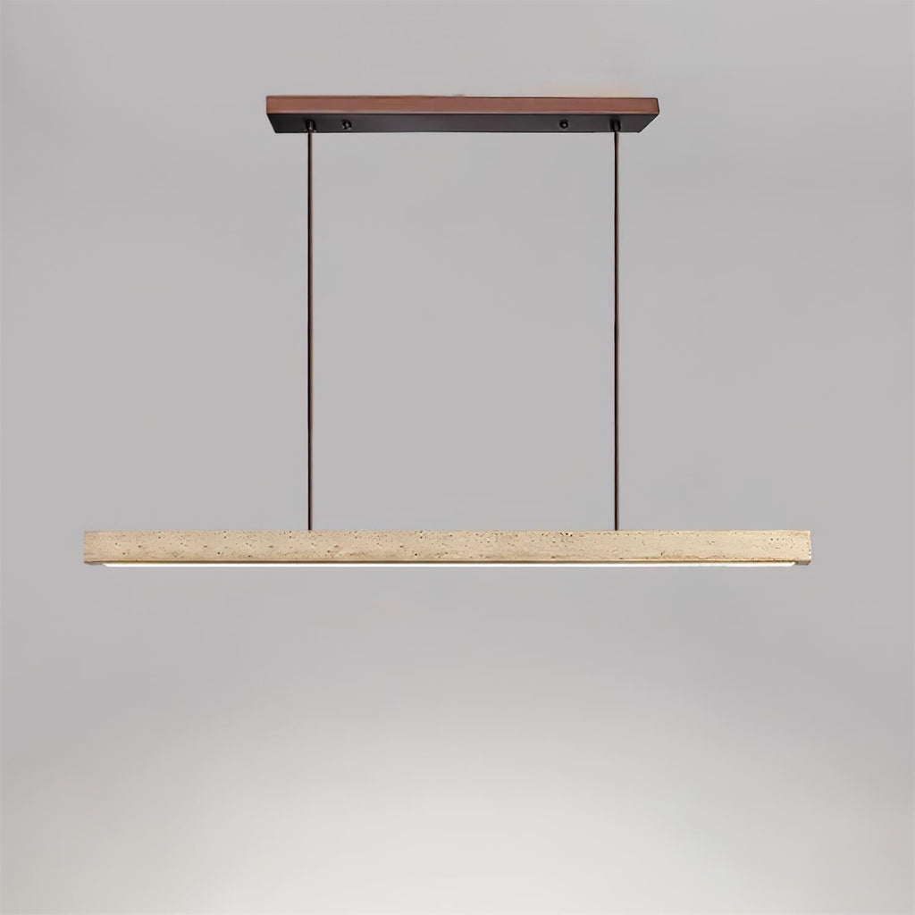 Delya Linear Travertine Pendant Lamp