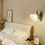 Wall Lamp Vintage Floral Glass Shade for Bedroom and Living Room