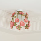 Ceiling Light Metal Canopy Floral Blossom Romantic Ambience
