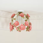 Ceiling Light Metal Canopy Floral Blossom Romantic Ambience