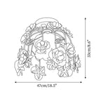 Ceiling Light Metal Canopy Floral Blossom Romantic Ambience