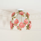 Ceiling Light Metal Canopy Floral Blossom Romantic Ambience