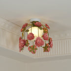Ceiling Light Metal Canopy Floral Blossom Romantic Ambience