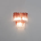 Aurora Wall Light Rose Glass Blades Romantic Watercolor