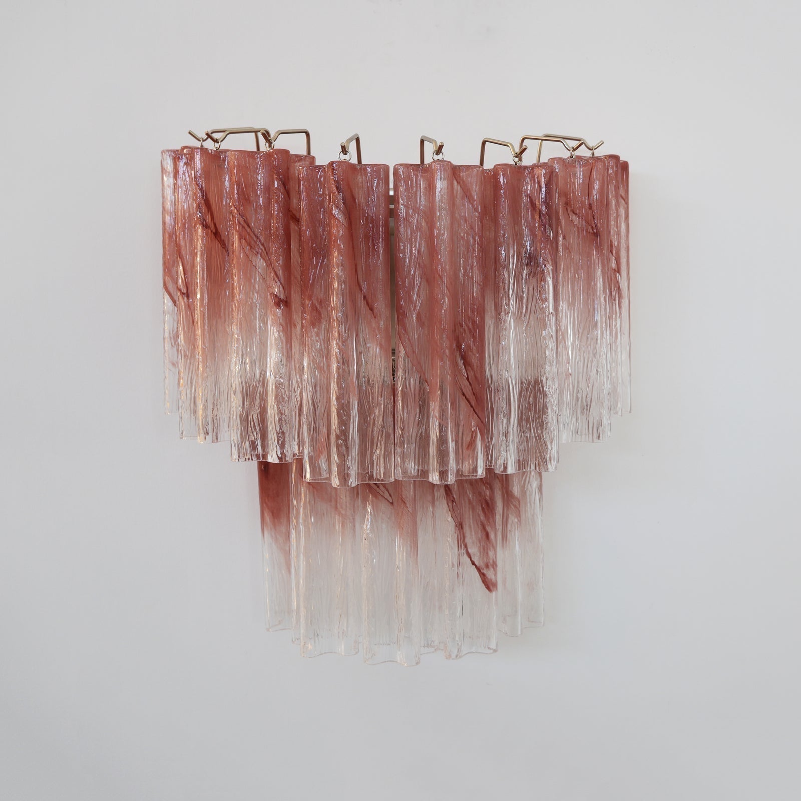 Aurora Wall Light Rose Glass Blades Romantic Watercolor