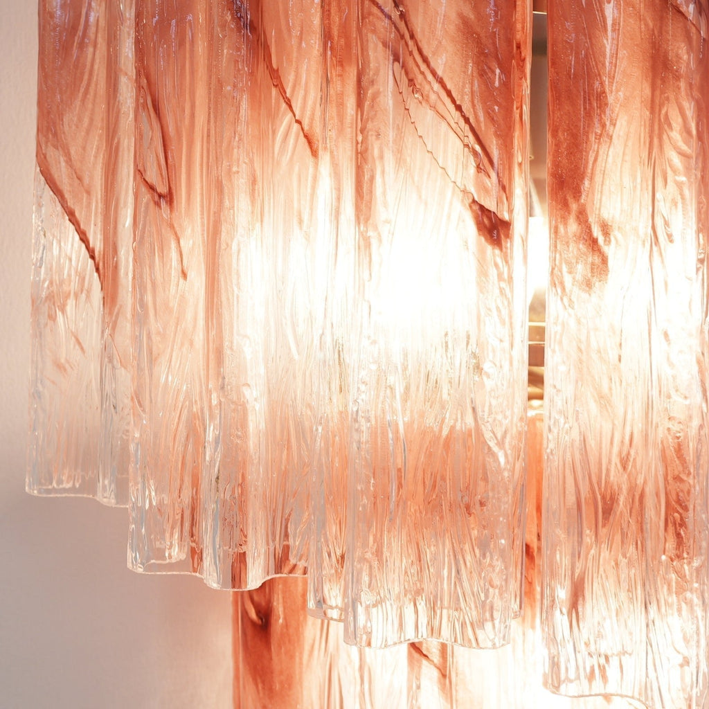 Aurora Wall Light Rose Glass Blades Romantic Watercolor