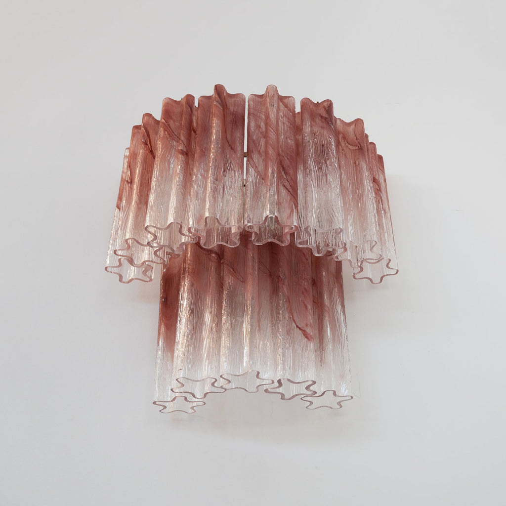 Aurora Wall Light Rose Glass Blades Romantic Watercolor