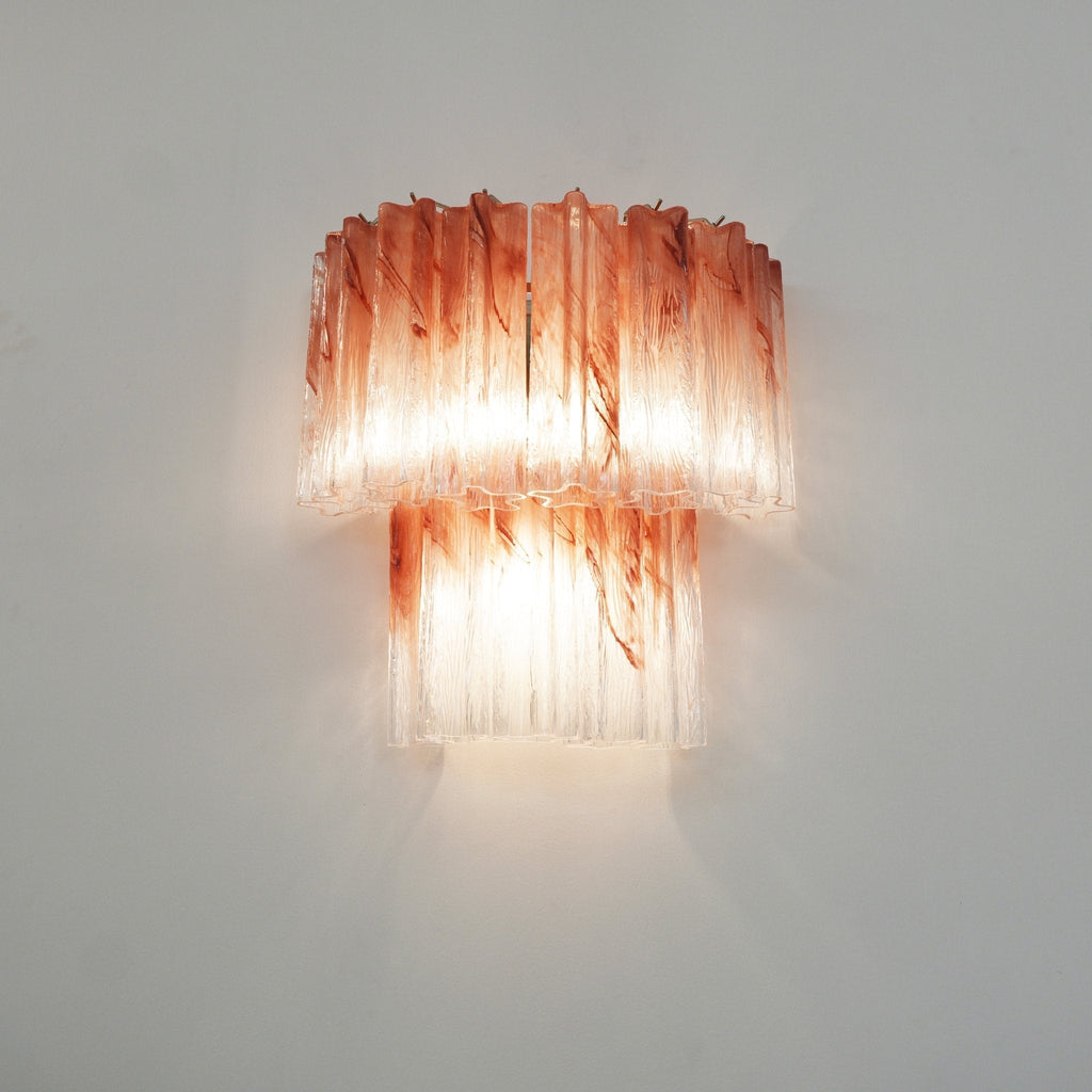 Aurora Wall Light Rose Glass Blades Romantic Watercolor