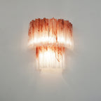 Aurora Wall Light Rose Glass Blades Romantic Watercolor