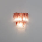 Aurora Wall Light Rose Glass Blades Romantic Watercolor