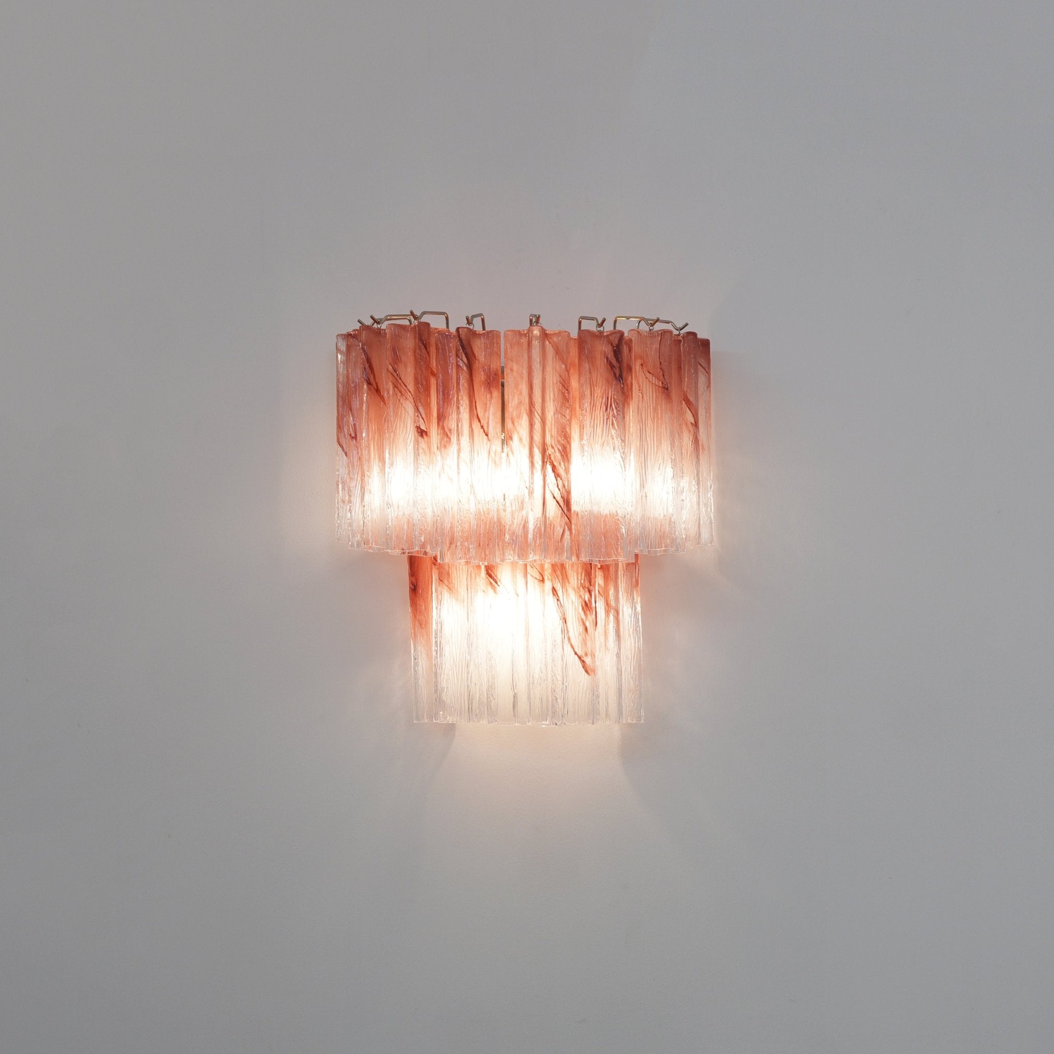 Aurora Wall Light Rose Glass Blades Romantic Watercolor