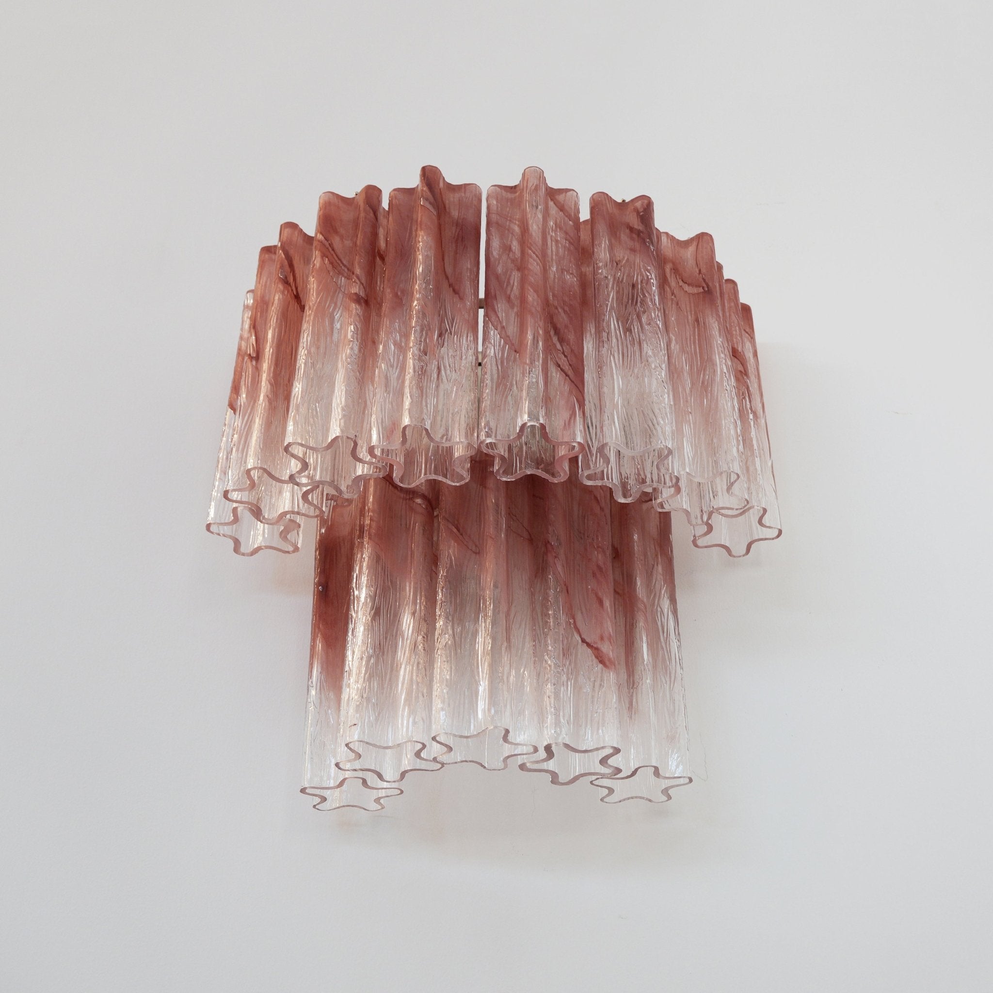 Aurora Wall Light Rose Glass Blades Romantic Watercolor