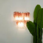 Aurora Wall Light Rose Glass Blades Romantic Watercolor