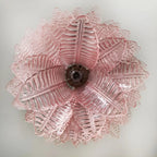 Aurora Chandelier Pink Murano Glass Leaves Cascading Romantic
