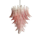 Aurora Chandelier Pink Murano Glass Leaves Cascading Romantic