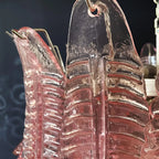Aurora Chandelier Pink Murano Glass Leaves Cascading Romantic
