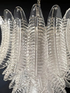 Aurora Chandelier Clear Glass Leaf Cascading Elegant