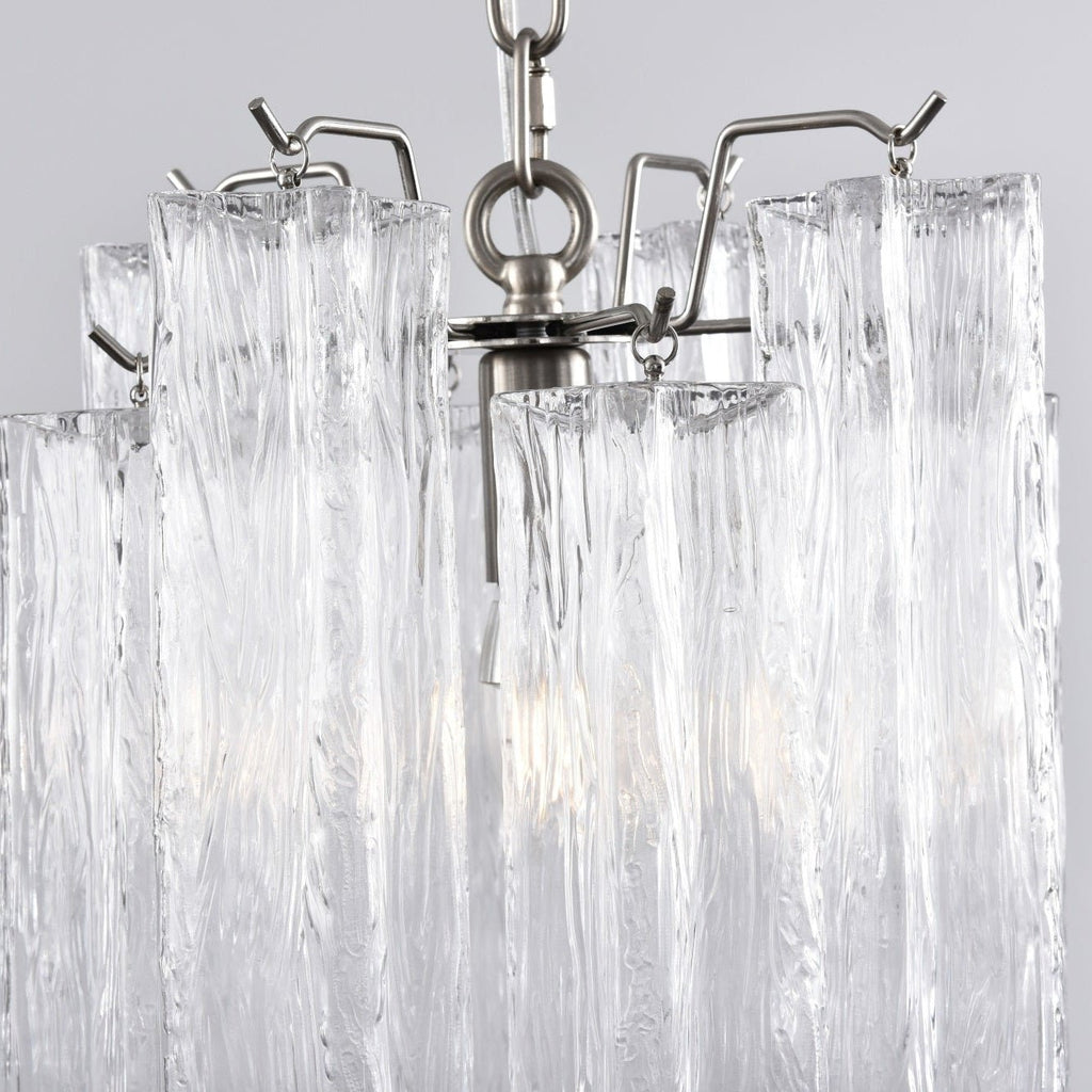 Aurora Chandelier Pink Gradient Murano Glass