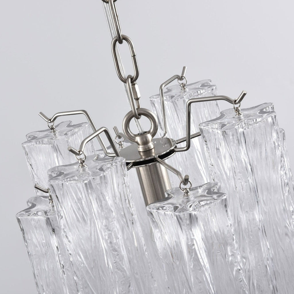 Aurora Chandelier Pink Gradient Murano Glass