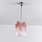 Aurora Chandelier Pink Gradient Murano Glass
