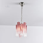 Aurora Chandelier Pink Gradient Murano Glass