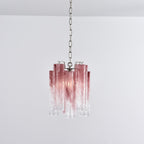 Aurora Chandelier Pink Gradient Murano Glass