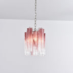 Aurora Chandelier Pink Gradient Murano Glass