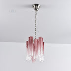 Aurora Chandelier Pink Gradient Murano Glass