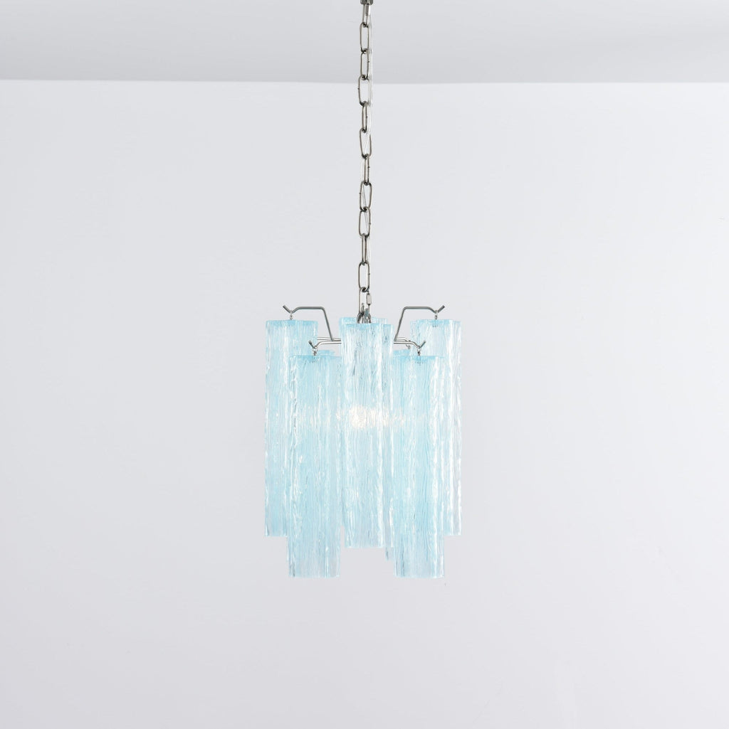 Aurora Chandelier Pink Gradient Murano Glass