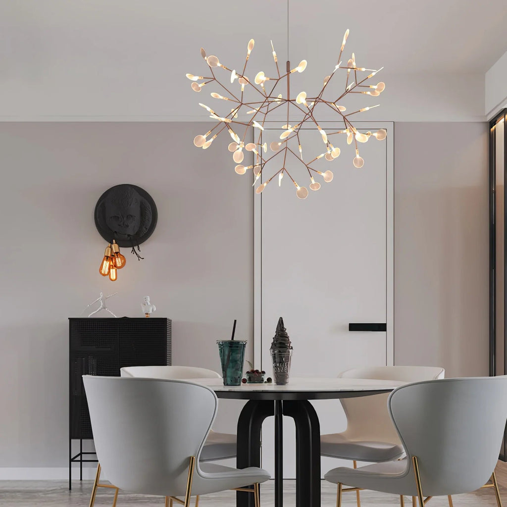 Lior Unique Sputnik Art Deco Firefly Chandelier. Living Room/ Bedroom