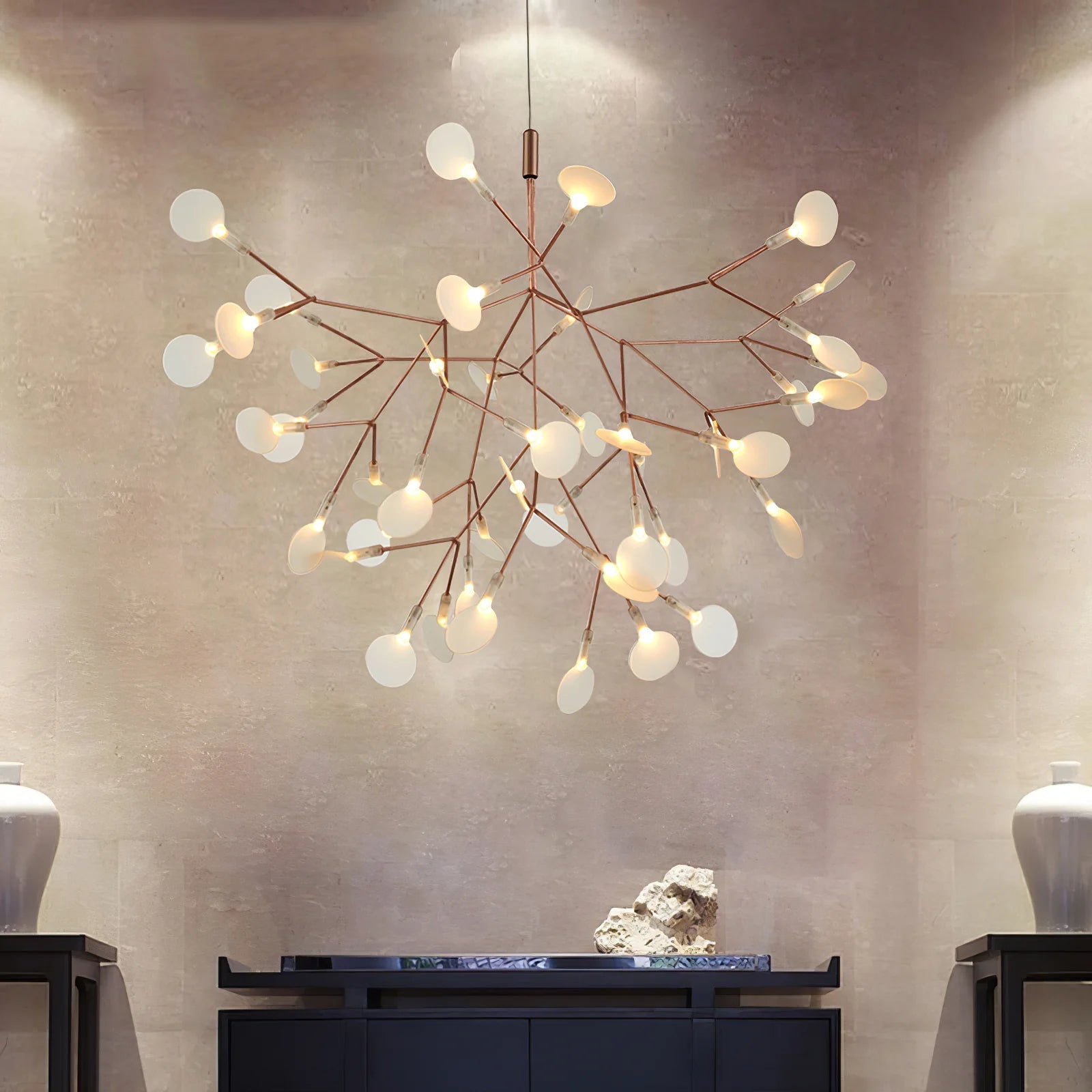 Lior Unique Sputnik Art Deco Firefly Chandelier. Living Room/ Bedroom