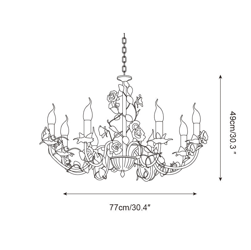 Evelisse Vintage White Chandelier
