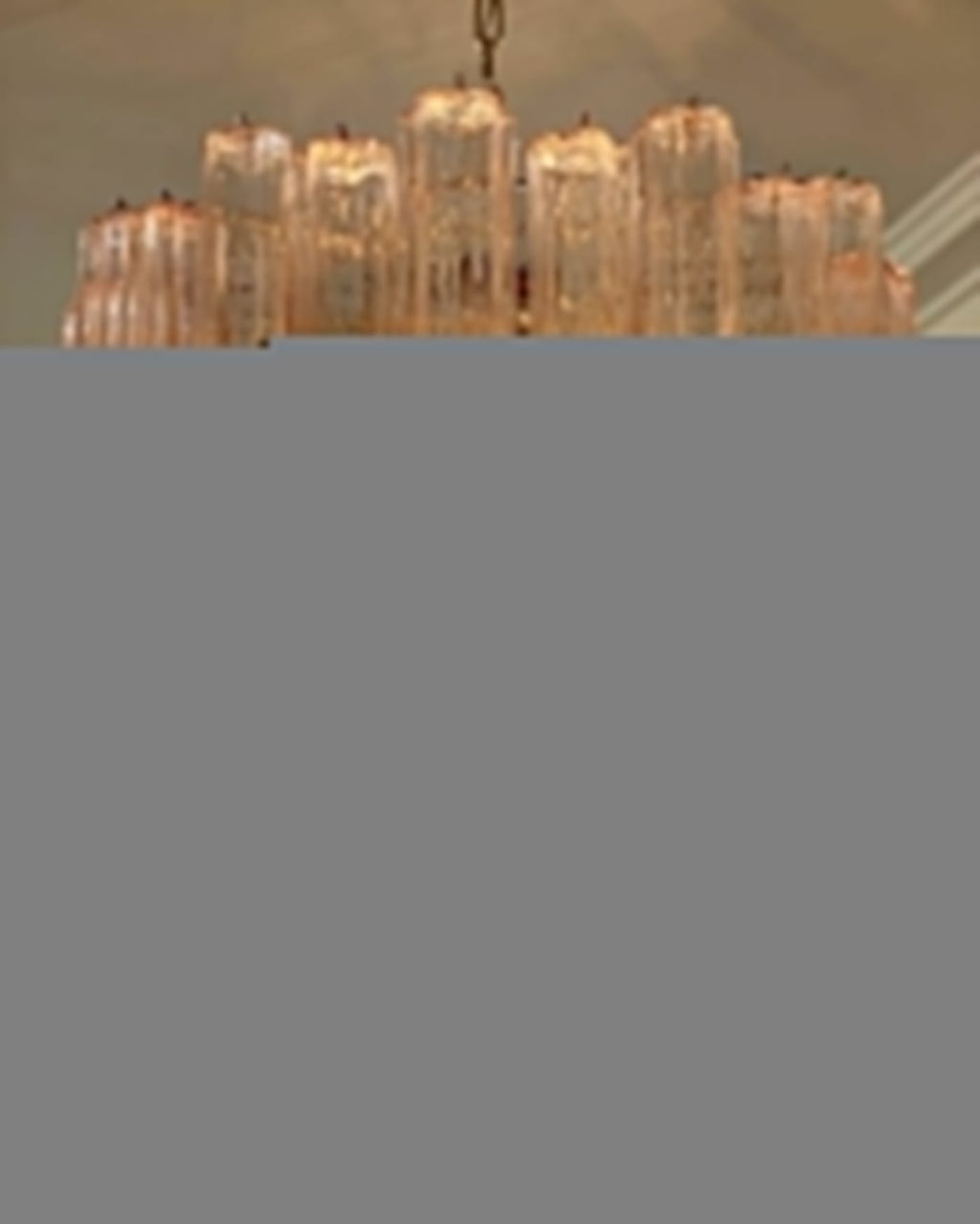Aurora Chandelier Pink Glass Tubes Layered Modern