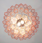 Aurora Chandelier Pink Glass Tubes Layered Modern