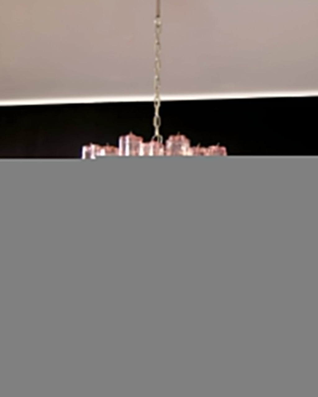 Aurora Chandelier Pink Glass Tubes Layered Modern