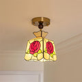 Joviel Tiffany Rose Ceiling Light