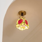 Joviel Tiffany Rose Ceiling Light