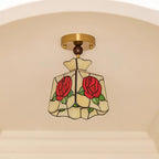 Joviel Tiffany Rose Ceiling Light