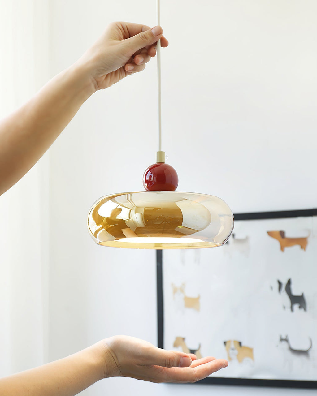 Jojo Pendant Lamp Amber*Red
